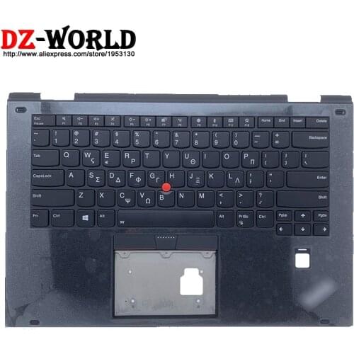 New Shell Upper Case Palmrest with Backlit GR Greece Keyboard for Lenovo Thinkpad X1 Yoga 2nd Gen Laptop C Cover 01HY934
