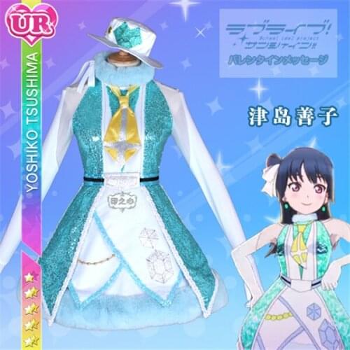Anime clothes Love Live Sunshine Aqours Yoshiko Tsushima Christmas Eve Awaken the power Cosplay Costume shiny dress A