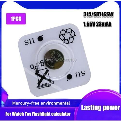 1pcs FOR SEIZAIKEN 100% Original 1.55V SR716SW 315 Button Cell Watch Silver Oxide Battery for Watch toy car key Calculator
