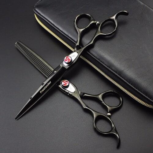 7inch Black Left Handed Professional Hairdressing Barber Salon Scissors 6inch
