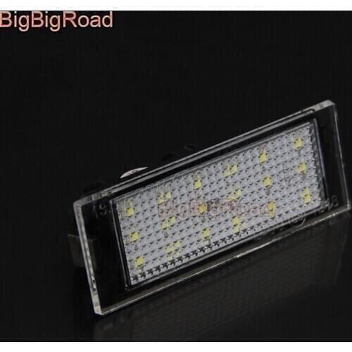 BigBigRoad For Renault Espace 4 2003~2014 / Samsung SM3 2013~2015 LED Car License Plate Light Number Frame Lamp LED lights