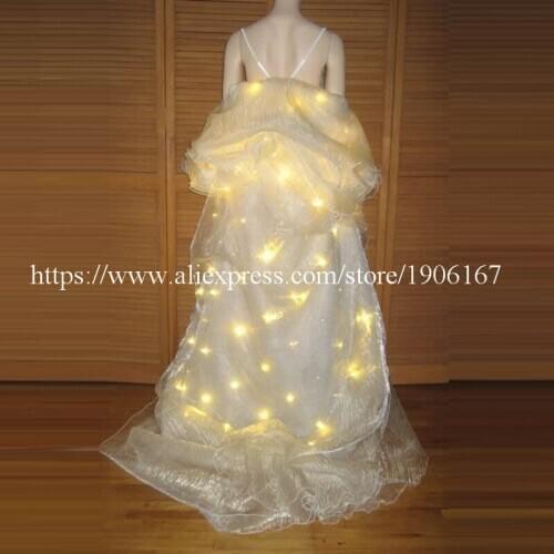 Led Luminous Wedding Dress LED Light Up Growing Party Christmas Evening Costume Stage Suit Clothes Wedding Decoration