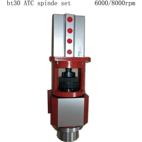 The whole set bt30 spindle + air crylnder+ cylinder support +spindle holder cnc machine ATC spindle