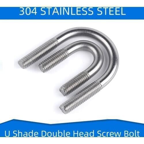 304 Stainless Steel U Shape Screw Bolt U-hoop screws U-tube clamp Horse mounted Fastener M6 M8 M10 M12