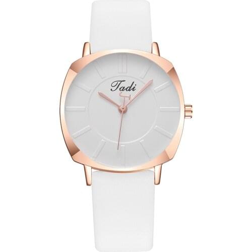 Womens Leather Strap Watch Square Casual Unique Luxury Best Selling Watches for Women