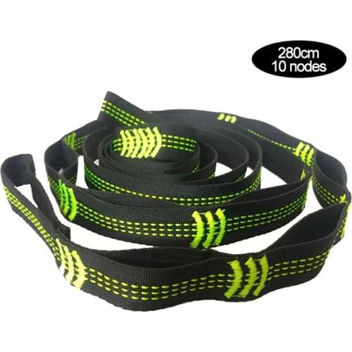 1pcs Hammock Strap 280cm Tree Hanging Spare Part Outdoor Aerial Yoga 600KG Load Portable Outdoor Camping Hammock Straps