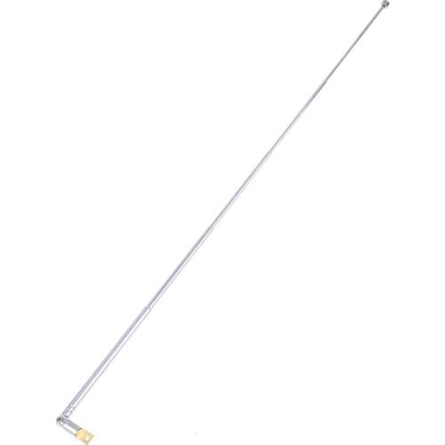 1Pc 37cm 5 Section Telescopic Stainless Steel AM FM Radio Universal Antenna