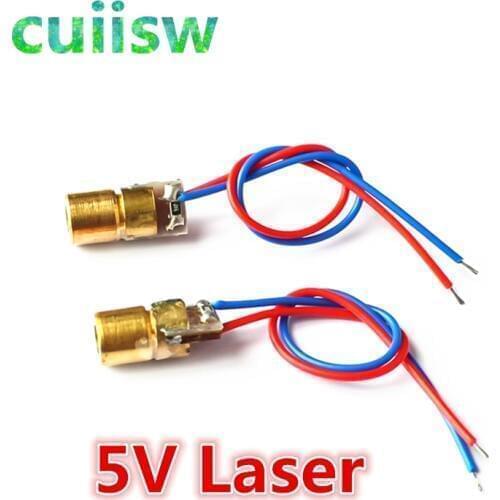 10Pcs 5V 650nm 5mW Laser Red Dot Module red laser sight red laser diode laser pointer Hot sale