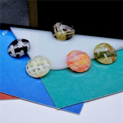 10pcs/lot Multicolors Flatback Round 12 14 16 18 20mm Resin Cabonchon Beads Fit DIY Cameo Jewelry Making Accessories Supplier