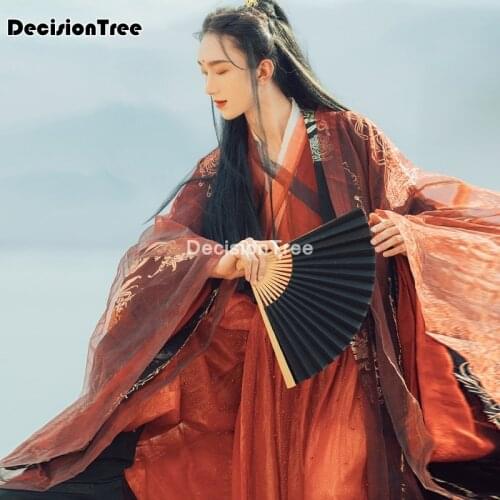 2021 chinese traditional costume for men long robe male ancient tang clothing long gown hanfu costume for stage cosplay