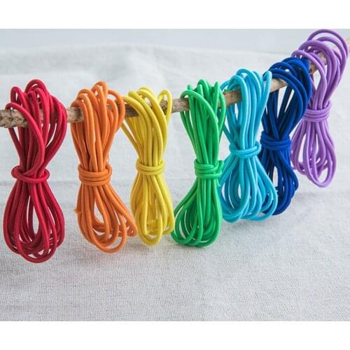 5 M/roll DIY Accessories Nylon Rubber Band Sewing Supplies Round Multi Purpose Colorful Elastic Rope Elastic Line 2.5mm Wide