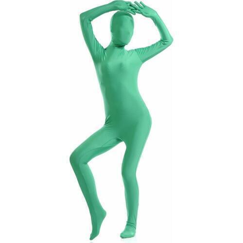 Ainclu 24h Deep Green Spandex Zentai Suit for Women Halloween Jumpsuit Romper Rush order/Same day shipping/24-hour ship