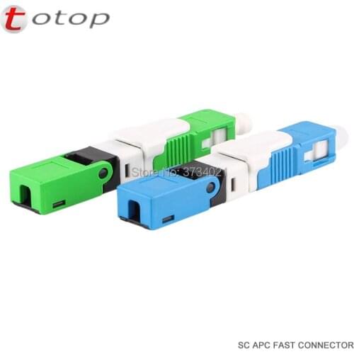 Free Shipping 200PCS/Lot FTTH SC UPC/SC APC Optical fibe quick connector FTTH Fiber Optic Fast Connector Embedded type ESC250D