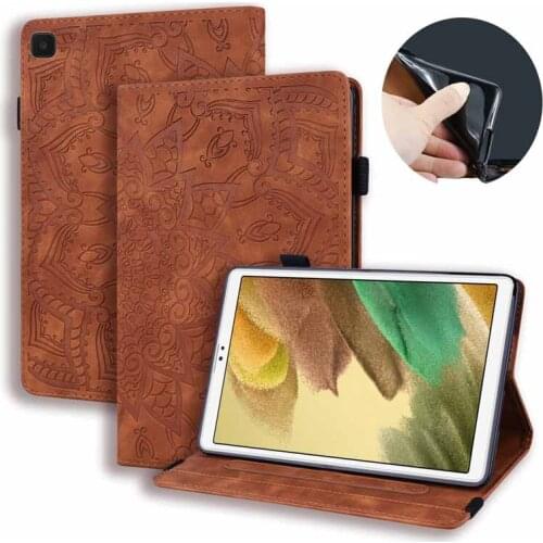 Flower Embossed Case For Samsung Galaxy Tab A7 Lite 8.7 2021 SM-T220 SM-T225 PU Leather Flip Wallet Stand Cover