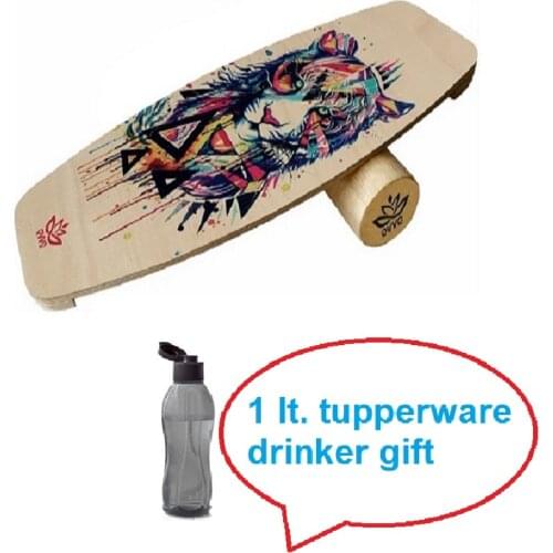 Wooden Balance Board, Surfing, Skating, Fitness, Yoga, skateboard Snowboard for Training and Coordination Exercise Portable Equipment