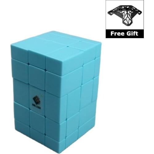 CubeTwist Siamese Conjoined 3X3X5 Mirror Magic Cube I Bump Cubes Educational Toy for Kids Children with Bracket