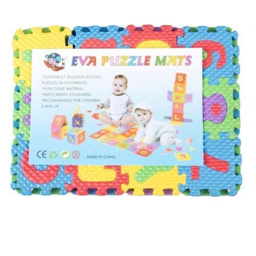 2020 Hot Sale 36pcs/Set children mini EVA Foam Alphabet Letters Numbers Floor Soft Baby Mat 3D Puzzle Kids Educational Mat 6x6cm