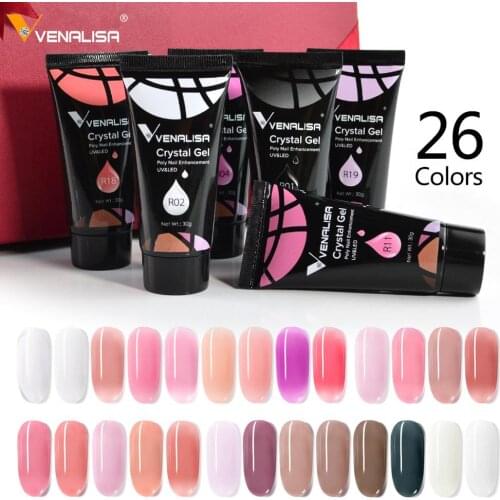 30g VENALISA Poly Extension Gel Nail Acrylic Gel Tips Enhancement Lacquer Clear Pink Nude UV LED Camouflage Quick Building Gel
