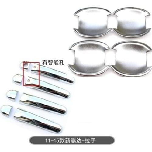 For Nissan TIIDA 2011 2012 2013 2014 2015 ABS Chrome car Door Handle Bowl Door handle Protective covering Cover Trim Car-styling