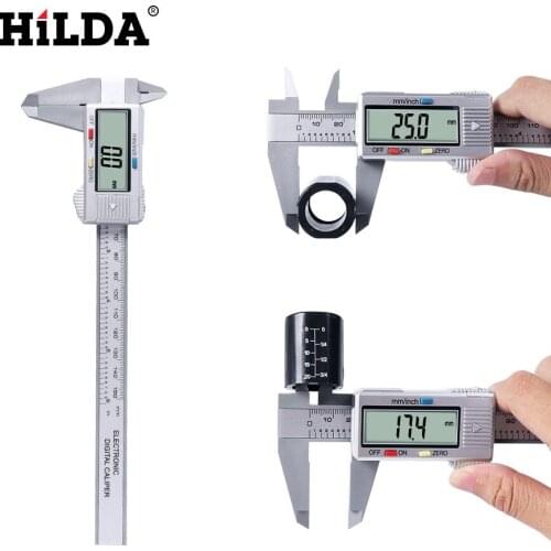 Factory direct sale Hilda 150mm stainless steel metal caliper vernier caliper digital caliper measuring tool