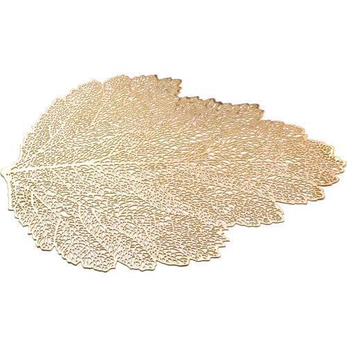 Placemat Table Mat Simulation Plant Leaf PVC Decorative Table Pad Coasters Home Decoration