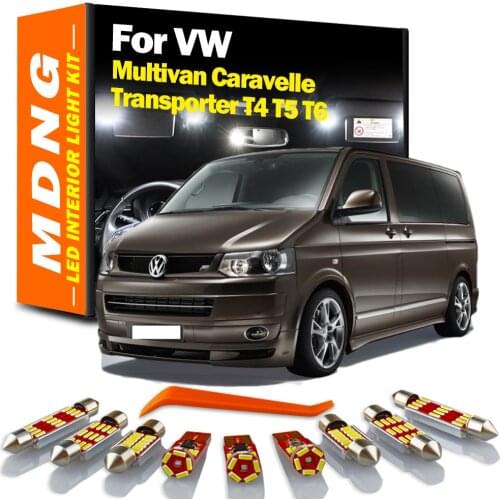 MDNG For VW Volkswagen T4 T5 T6 Multivan Caravelle Transporter Auto LED Interior Map Light Kit Canbus Car Lighting Accessories