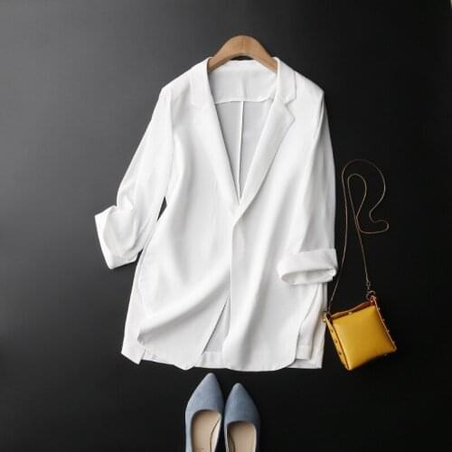 M-2XL Fashion New Women Chiffon Small Suit Office Lady Short Jacket Soft Loose Casual Suit Spring Autumn Top Coat Clothing Gift