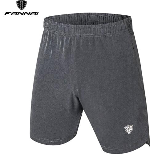 FANNAI Sport Shorts Men Running CrossFit Sports Jogging Walking Training Gym Short Pants Quick Drying Zipper Pockets Drawstring