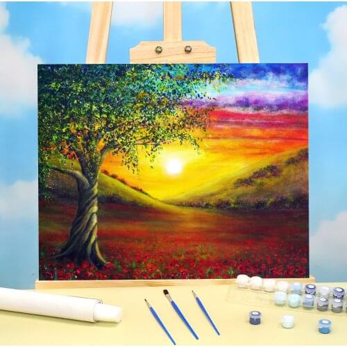 Natural Scenery Paint By Numbers Kit Acrylic Paints 40*50 Picture By Numbers Photo Wall Paintings For Handiwork