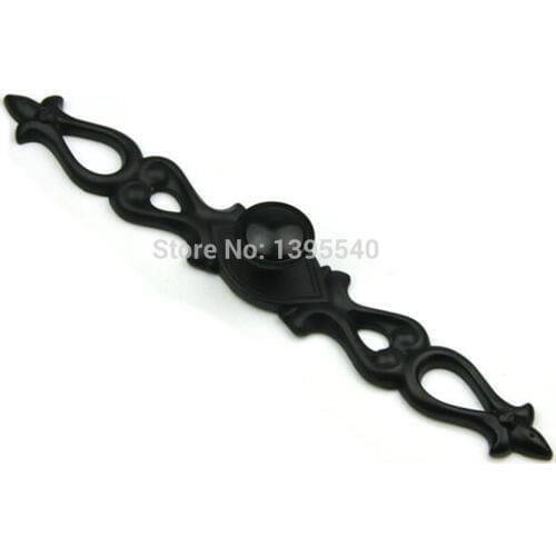 New 227mm Black Mediterranean Style Cabinet Knob Zinc Alloy Furniture Hardware Cabinet Handle Drawer Cupboard Closet Bar Pulls