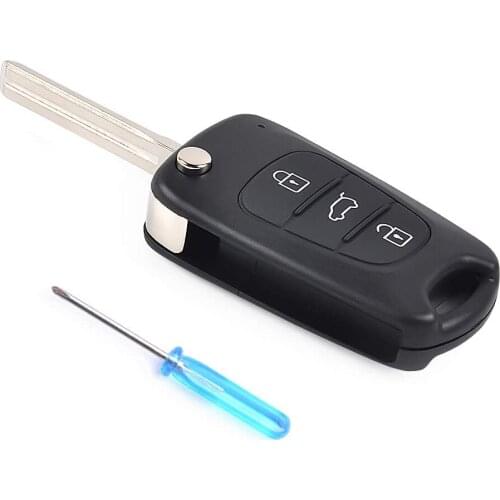 New Remote Key Shell For Hyundai I10 I20 I30 IX35 I35 I40 3 Buttons Flip Folding Remote Key Case