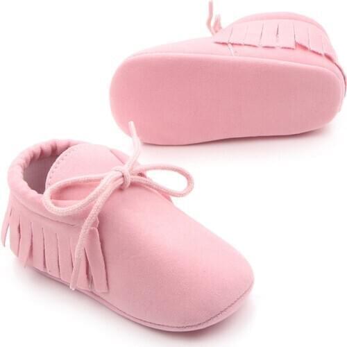 Newborn Baby Girl Shoes First Walkers Soft Soled Slipper Shoes Cradle PU Leather Walking Prewalker Toddler Sneakers