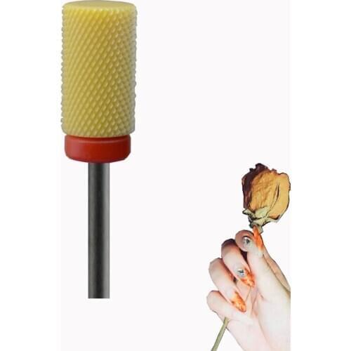 Orange Ceramic Nail Drill Bit - Small Barrel Bit F