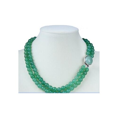 2Strand 8mm Unakite Turquoise Agate Jade Bead Gemstone Necklace | FJUS