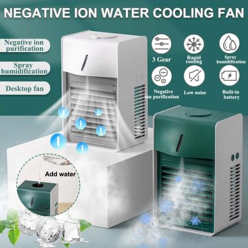 Warmtoo Mobile Negative Ion Air Conditioner Fan Desktop Air Cooler Summer Indoor Purifier Humidification Portable Cooling Fan
