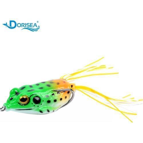 DORISEA 1PCS 6cm 14g Fishing Lure Soft Frog 3D Eyes Fishing Wobblers Crankbait Minnows VIB Fishing Frog