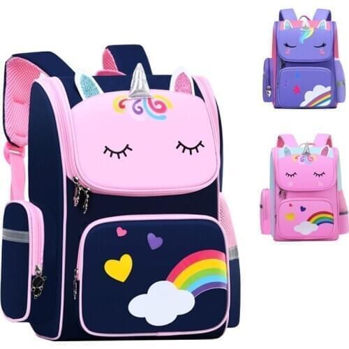 New Large schoolbag cute Student School Backpack Cartoon Unicorn bagpack primary school book bags for teenage girls kids