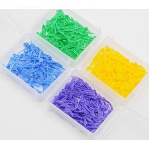 Dental Disposable Plastic Wedge With Hole All 4 Sizes Wave Shape Wedge 4Box