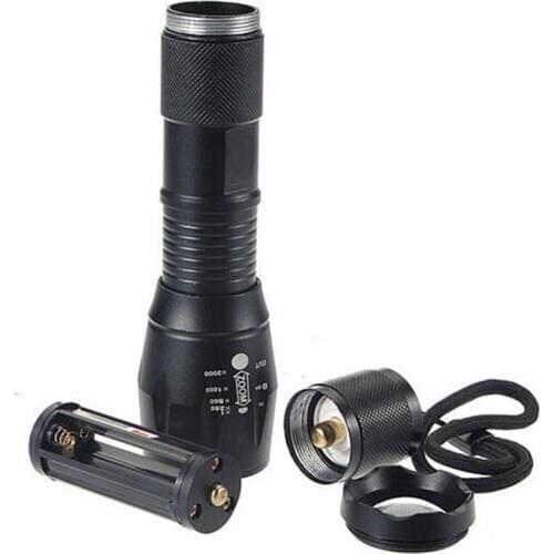 High Power CREE XML-T6 flashlight 5 Mode 3800 Lumens LED Flashlight Waterproof Zoomable Torch light for 3xAAA or 1x18650 battery