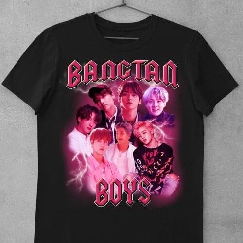 Vintage Shirt Tshirt Bangtan Boys gift merch KPOP Tee DF081
