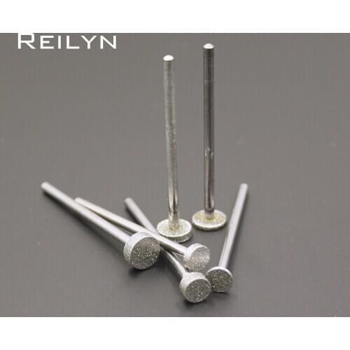 High quality 10pcs flat end cylinder bit grit 150#boron carbide diamond grinding burr teeth grinding bits polishing bits