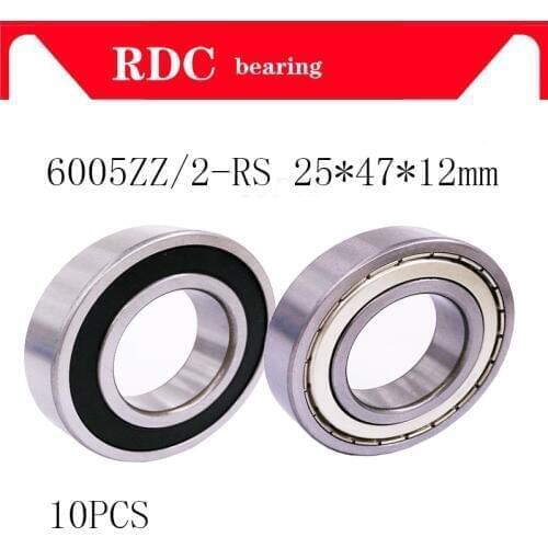 10pcs 6005ZZ 6005-2RS ball 6005 bearing 25x47x12mm deep groove ball bearing free shipping 6005 25*47*12