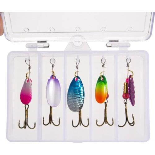 10pcs/lot Fishing Spoon Lures With Free Box Spinner Bait 2.5-4g Fishing Wobbler Baits Spinnerbait Isca Artificial Accessories