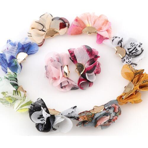 10PC Fashion 23*41mm Multicolor Flowers Tassel Pendant Cloth Fabric Tassels Charm Earrings Pendants DIY Jewelry Accessories