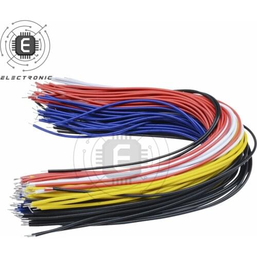 100Pcs Double Head PCB Solder Cable 20CM Breadboard Fly Jumper Wire Cable Tin Conductor 5 Color