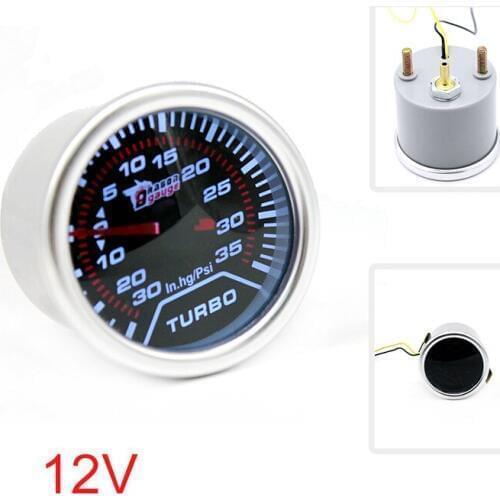 12V Auto Car White Backllight pointerCar Turbo Turbin Mechanical pointer Boost Gauge Meter 52mm Boost Pressure Gauge
