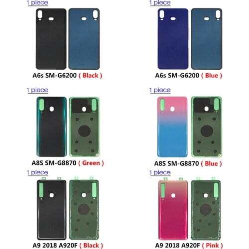 20PCS Battery Back Cover Glass Rear Door Replacement Housing With Adhesive Sticker For Samsung Galaxy A6S A8S A9 2018 A920