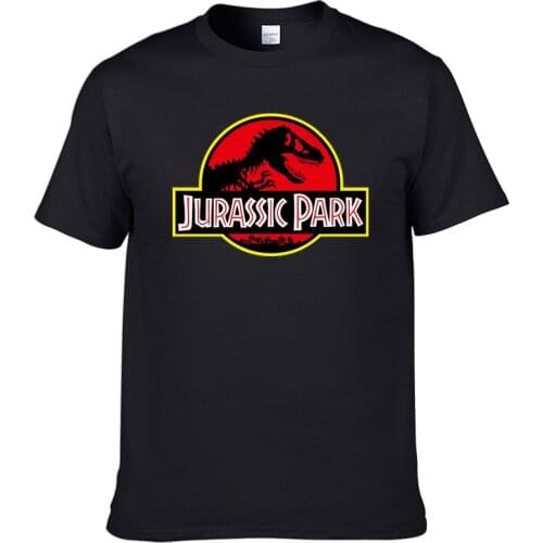 2021 jurassic park t-shirt 100% cotton printed casual funny t-shirt jurassic world short sleeve cool tops