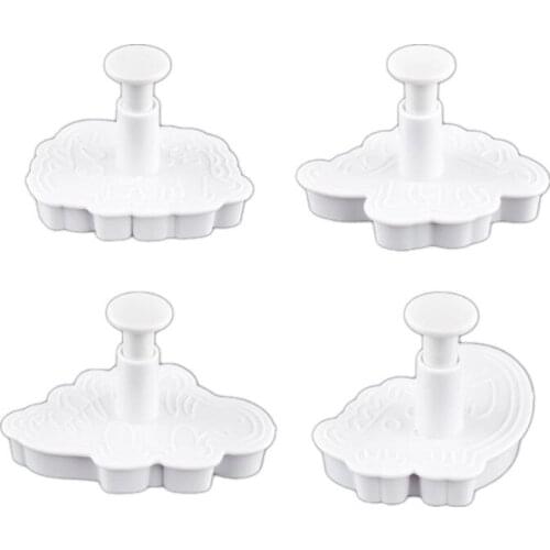 3D Dinosaur Cookie Cutters Mold Dinosaur Biscuit Embossing Mould Sugar Craft Dessert Baking Silicone Mold For Cake Decor Tools