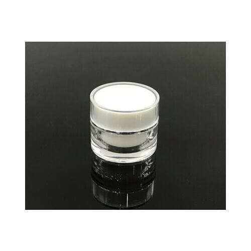 5g ACRYLIC straight round white cream jar/bottle for serum/art nail/eye cream/sample test skin care packing